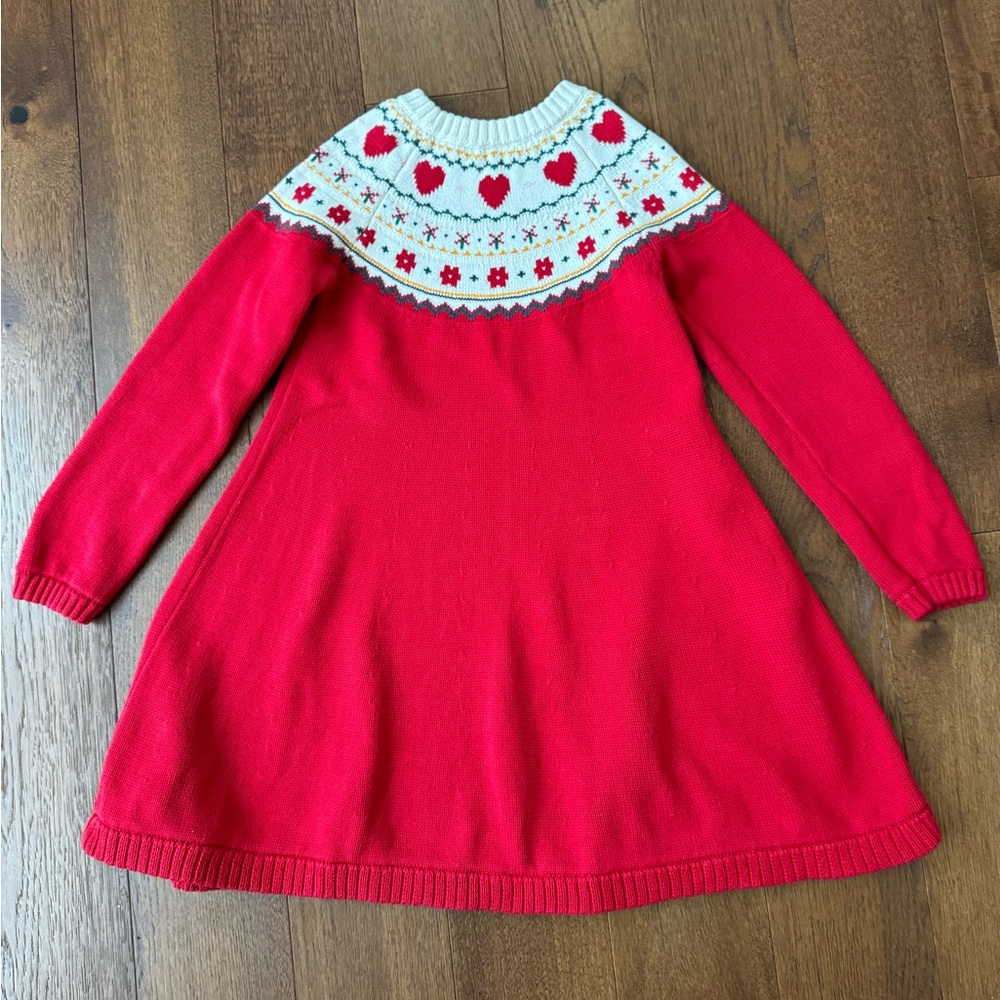 Hanna Andersson fair isle sweater dress in like new condition. Size 6-7
